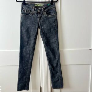 Hydraulic Y2K Nikki Extreme Slim Jeans Dark Wash Sz 7/8